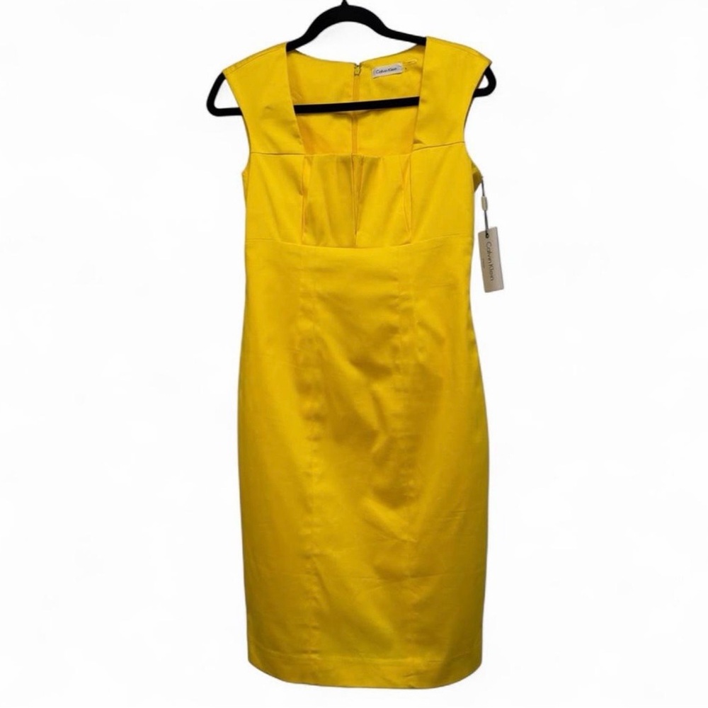 Calvin Klein Yellow Midi Dress (4)